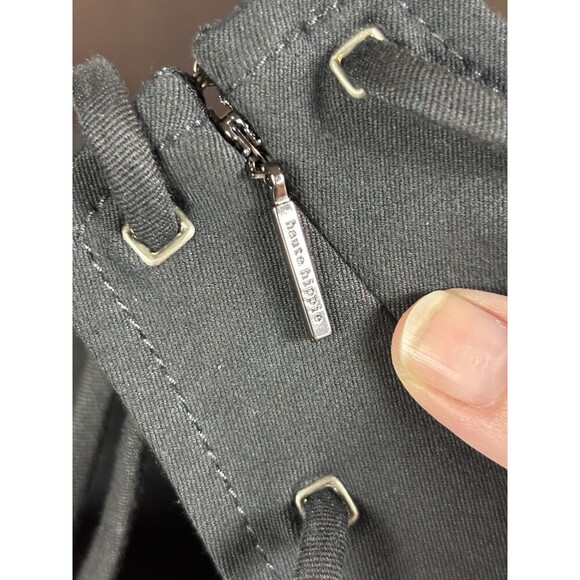 Haute Hippie Formal Jumpsuit Black 6 Wide Leg Lace Up Back Zip Sleeveless Strapp - Picture 10 of 13